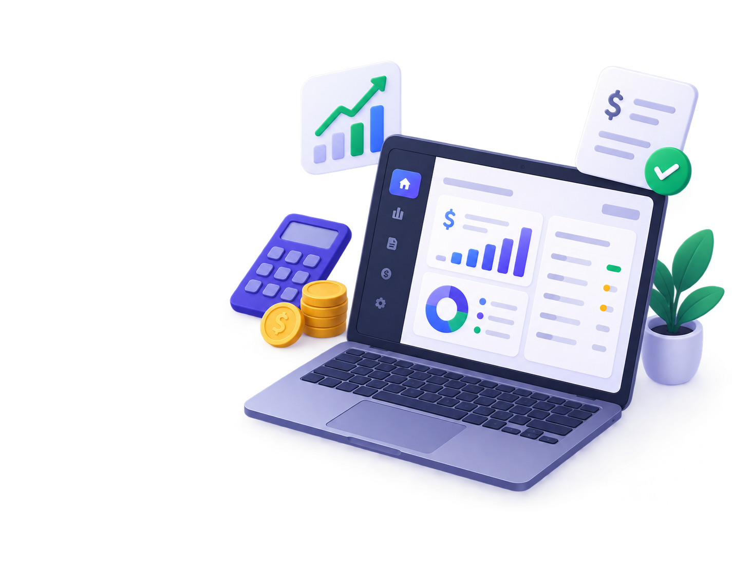 Laptop dashboard with financial insights for a Trailflow pricing recommendation